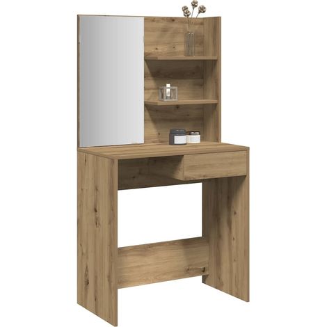 Schminktisch mit Spiegel Artisan-Eiche 74,5x40x141 cm