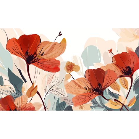 Papier peint panoramique - Fleurs - 130 cm x 77 cm (1/2)