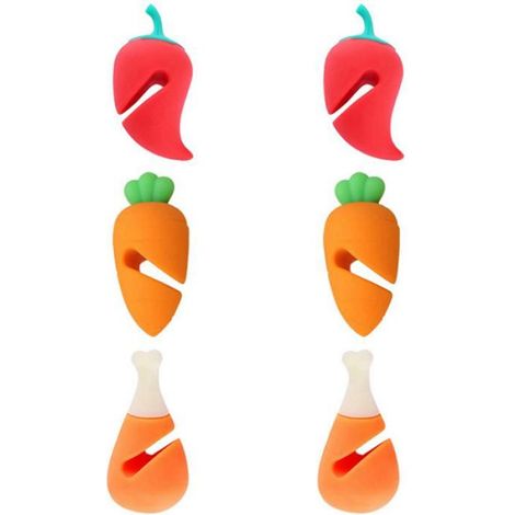 Support Anti-Déversement pour Couvercle de Casserole - Silicone Haute Température - Pour Empêcher Débordement Soupe - 6 Pièces (1/4)