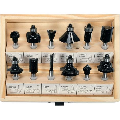 Vorel 22552 - Fresadora de alta calidad, ideal para trabajos de precisión en materiales duros, paquete de 12 piezas.