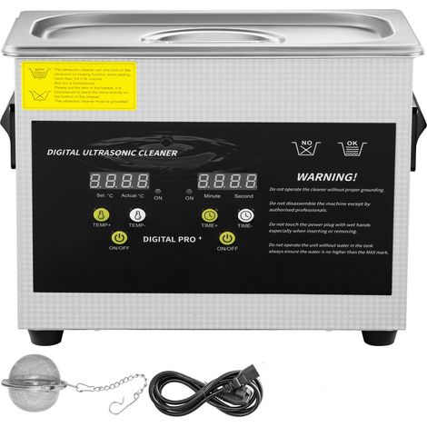Nettoyeur Ultrasonique 3L Pro avec Chauffage 200W et Minuterie Digitale pour Bijoux, Lunettes et Pièces (1/5)