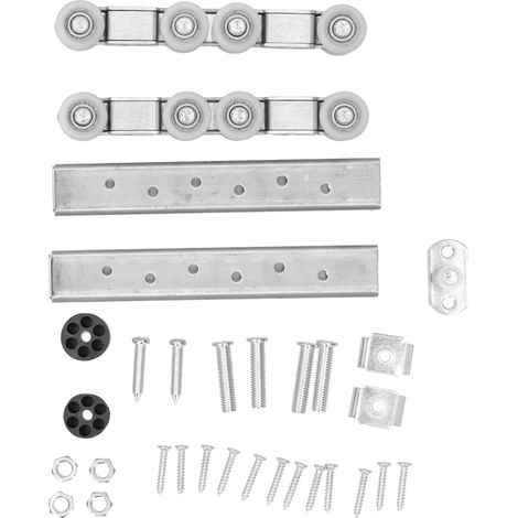 Stainless Steel Hanging Wheel Mute Double Hole Sliding Door Hardware Pulley Hanging Rail Tool