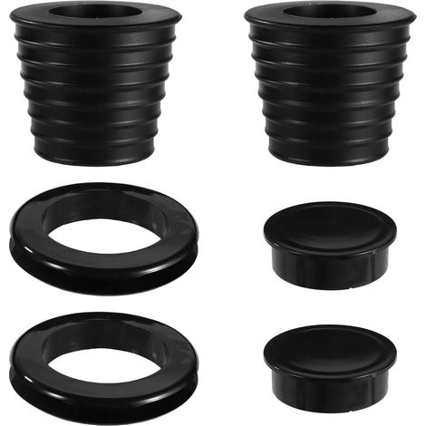 4pcs Cale Parasol, Comprenant 2 Cone Parasol et 2 Bouchons d'Anneau en Silicone Assortis pour Mât Jusqu'à 3,8cm de Diamètre pour Terrasse Jardin Plage (1/5)