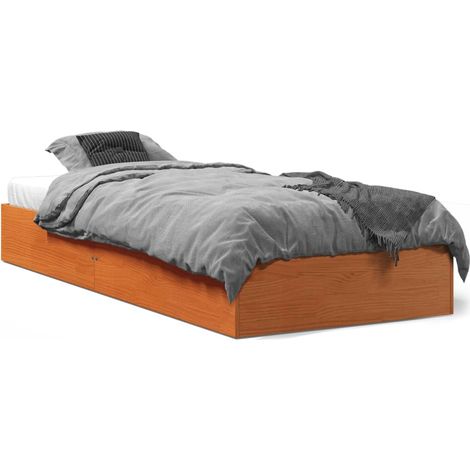 Maison Exclusive - Letto senza Materasso Marrone Cera 75x190 cm in Legno di Pino