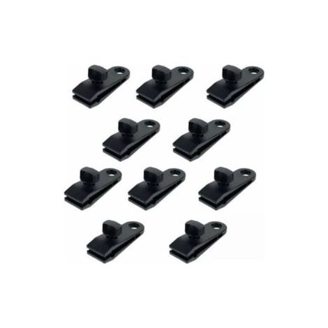 10 Pcs Clips de Tente en Plastique Clips de Bâche Sécurise Multifonctions Pinces pour Tente en Nylon Pinces à Bâche pour Camping, Bâches, Caravane, Toile d'Ombrage de Jardin (1/5)