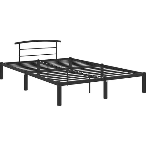Maison Exclusive - Cadre de lit sans matelas noir métal 160x200 cm (1/5)