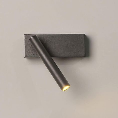 Applique murale universelle rotative à 350°, compatible avec les lampes de lecture, applique murale LED câblée en aluminium avec interrupteur. (1/5)