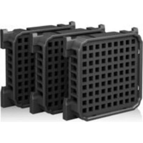 Fresh Air Lot de 3 filtres à charbon actif pour Liebherr réfrigérateur 9096989, 988246000, 988246001, 9882429, 9882460, remplace le charbon actif 7440021-00, carré (1/5)