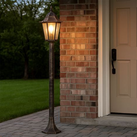Gartenlaterne für Draußen Strom Außenstehlampe für Garten Terrassenlampen Außen, LED 7W 630Lm warmweiß, DxH 23,5x120 cm