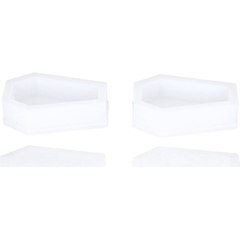 Moule en silicone forme de cercueil Halloween, outil de coulée DIY pour boîte à bijoux, savon, bougie (1/5)