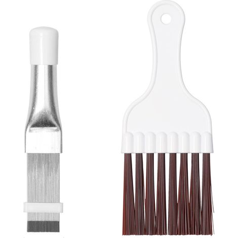 Cepillo de acero inoxidable para limpiar las aletas del condensador del aire acondicionado, herramienta para reparar las aletas del aire acondicionado, cepillo para limpiar el disipador de calor. (1/4)