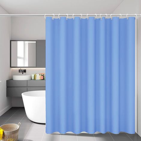 Cortina de baño basic azul 140 x 180 cm (1/2)