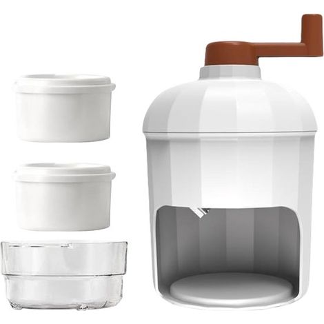 Rompehielos portátil y eficiente: trituradora de hielo manual con recipiente para batidos y bebidas refrescantes. (1/5)