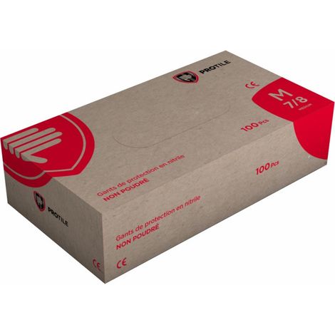 Boite de 100 gants jetables nitrile non poudrés - Manusweet - 8300 7 (1/2)