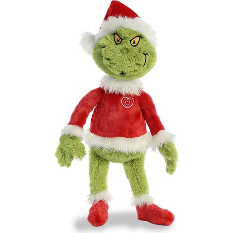 Peluche Grinch Père Noël 16 pouces, poupée monstre vert, décoration de Noël, cadeau festif, jouet doux pour enfants, ornement de sapin, collection hivernale. (1/5)