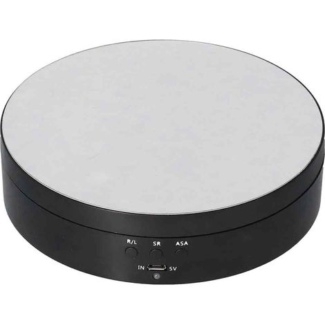 Soporte de exhibición giratorio, plataforma giratoria eléctrica de 3 velocidades, alimentado por USB, soporte para exhibición de joyas (1/5)