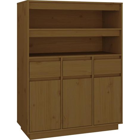 Maison Exclusive - Credenza ambra 89x40x116,5 cm in Legno Massello di Pino (1/5)