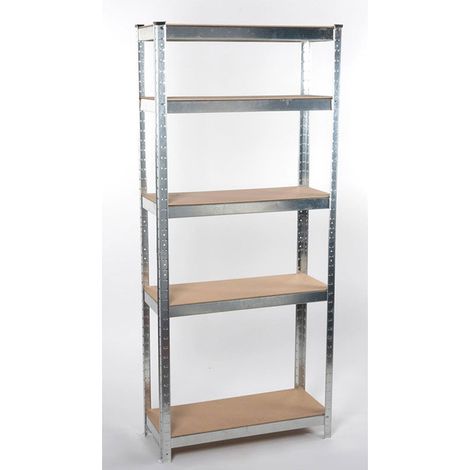 Estantería Kinzo Madera Acero Inoxidable 5 Estantes 750 kg 75 x 30 x 172 cm (1/5)