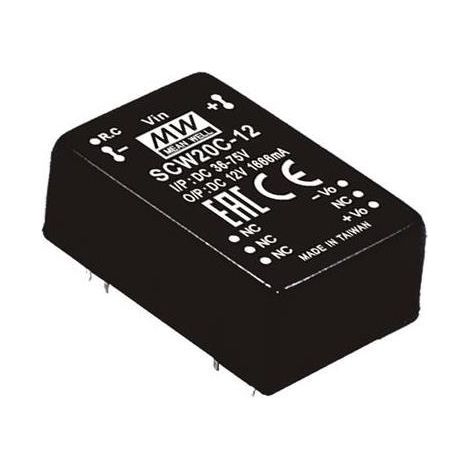 MEAN WELL SCW20C-15 MODULO CONVERTITORE DC/DC 1333 MA 20 W NUM. USCITE: 1 X