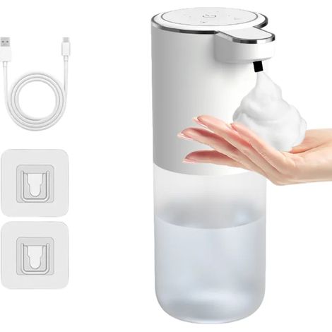 Distributeur de savon automatique (mousse blanche) 380 ml, sans contact, étanche IPX5, 4 vitesses réglables (mousse/gel), lave-vaisselle électrique. (1/5)