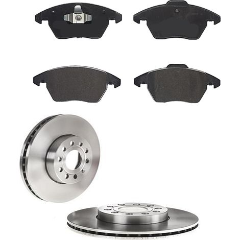 KIT FRENI ANTERIORI compatibile con VW BEETLE (5C1,5C2) - DISCHI + PASTIGLIE OEM: P 85 146 , P 85 075 , P 85 105 , P 85 041 , P 85 072 / 17521 , 17522 , 17558 /SOSTITUZIONE DIRETTA/BASSA POLVERE/SILEN (1/5)