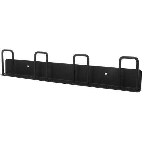 Porte-Tasses Mural en Acier Carbone Noir 4 Emplacements Support Suspendu (1/5)