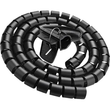 Sistema de gestión segura del cable de carga - Negro 15 mm (1/2)