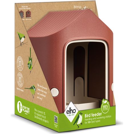 Elho Cosy Bird Feeder 18 Rosso toscano Varie forme (1/2)