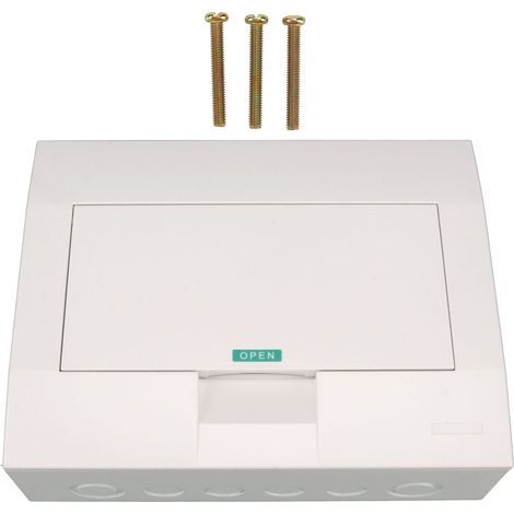 Caja de distribución de energía de 12 vías con riel DIN, protección de circuito eléctrico de montaje en superficie (1/5)