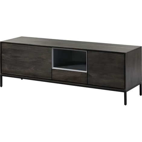 CHICAGO 201 Mobile Tv in legno di mango - oliato / antracite 160x45x55