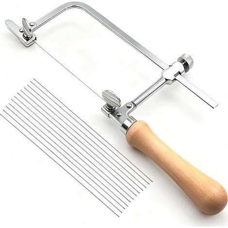 Scie à chantourner réglable - Scie à chantourner - Scie à chantourner - Scie à métaux - Scie à métaux - Avec 12 lames de scie à chantourner - Idéale pour le bois, le verre, le métal et divers (1/5)