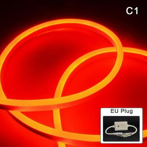 Ruban LED étanche RGB multicolore flexible néon lumineux pour décoration intérieure, bande lumineuse 5m (1/5)