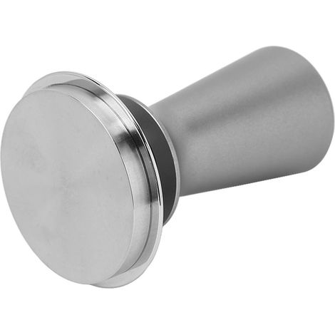 Kaffeetamper aus Edelstahl, Drucktamper, benutzerfreundliches Zubehör für Kaffeemaschinen, grau, 58 mm (1/5)