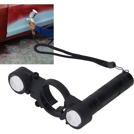 Linterna LED recargable para pulverizador y casco, 2 modos, ABS, 125 mm, clip ajustable de 34 a 43 mm, IPX4 (1/5)