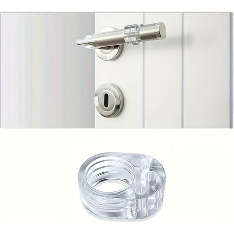 10 pièces Pare-chocs pour poignée de porte Transparent, Anneau anti-collision pour fenêtres et portes, Protection murale, Coussin anti-rayures pour coins, Pare-chocs de porte, Prévention des rayures, (1/5)