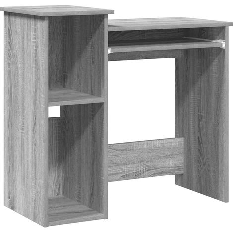 Maison Exclusive - Schreibtisch mit Regal Grau Sonoma 84x40x78 cm