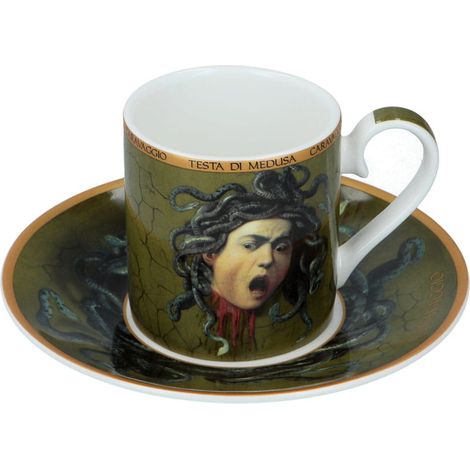 Carmani, 2x Espressotassen - DE Caravaggio/Medusas Kopf