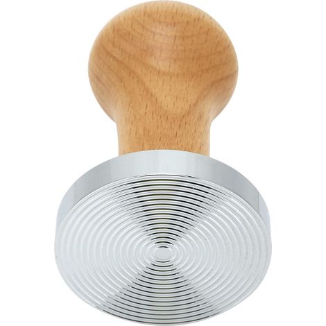 58mm Coffee Dosing Tool with Wooden Handle, Stainless Steel Base, Coffee Powder Press Hammer for Machine Accessories (1/5)