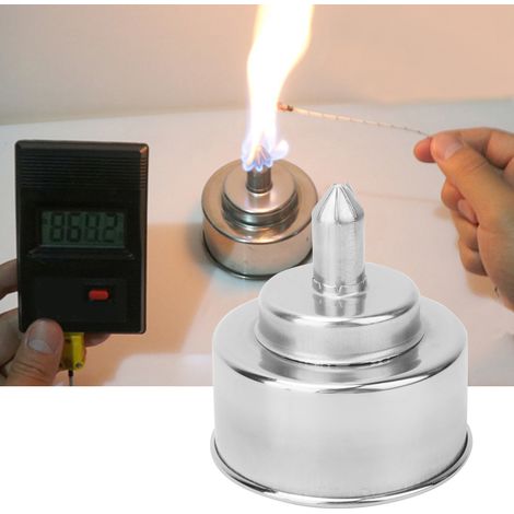 Brûleur à alcool de laboratoire antidéflagrant de 200 ml, en acier inoxydable, pour lampe à alcool. (1/5)