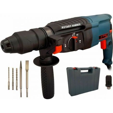 TRAPANO SCALPELLATORE MARTELLO DEMOLITORE 800W 26MM TASSELLATORE 5 ACCESSORI (1/5)