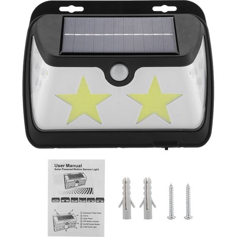 Applique murale LED solaire, étanche, avec détecteur de mouvement pour portail de jardin (1/5)