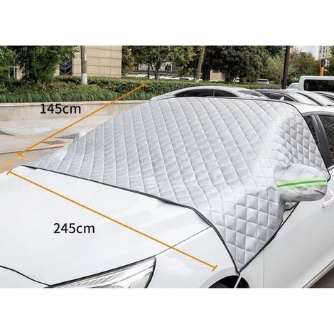 Protection Pare Brise Hiver Protege Pare Brise Givre Avant Magnétique Couverture Pare Brise Voiture Protégé Contre la Neige, Le Gel, Les UV, la Poussière et Les Chutes de Feuilles(245x145cm) (1/5)