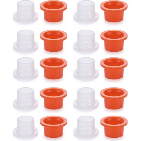 Juego de 20 juntas planas de silicona - Junta de sellado de goma de 1/2 pulgada para grifos angulares, reparación hermética de fugas para plomería de baño y cocina. (1/5)
