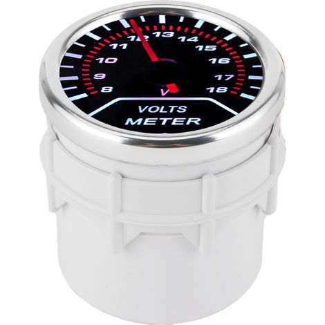 Voltmètre Universel 52mm pour Tableau de Bord Automobile - Indicateur de Tension (1/5)
