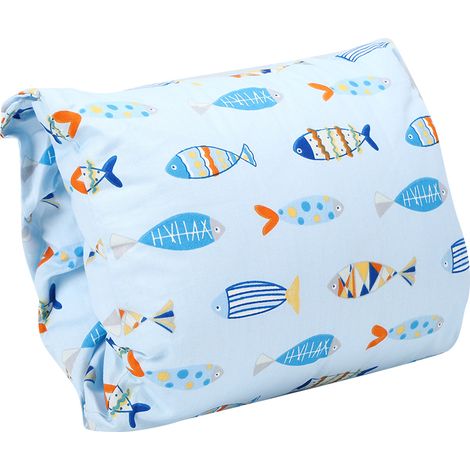 Coussin d'allaitement multifonction pour bébé, coussin de soutien pour l'allaitement, petit poisson bleu (1/5)