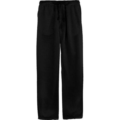 Pantalon large homme effet lin, taille élastique, pantalon décontracté plage yoga (1/2)