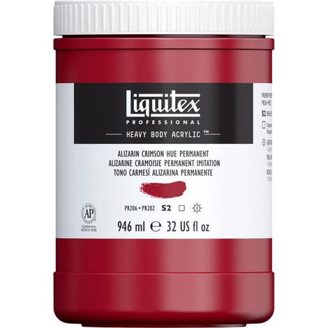 Peinture Acrylique en bidon - alizarine cramoisie - Liquitex Heavy Body (1/2)