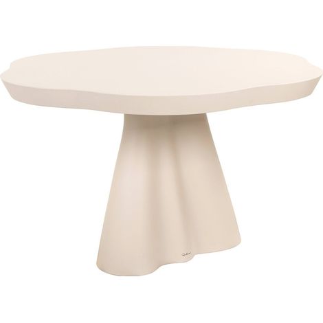 table à manger ronde sandstone pour intérieur et extérieur - sable clair naturel (1/4)