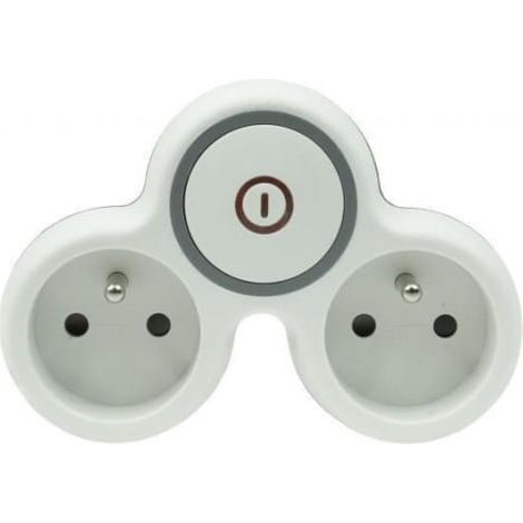 Divisor de enchufes de dos v铆as con/con interruptor R-21WS/B W-72002