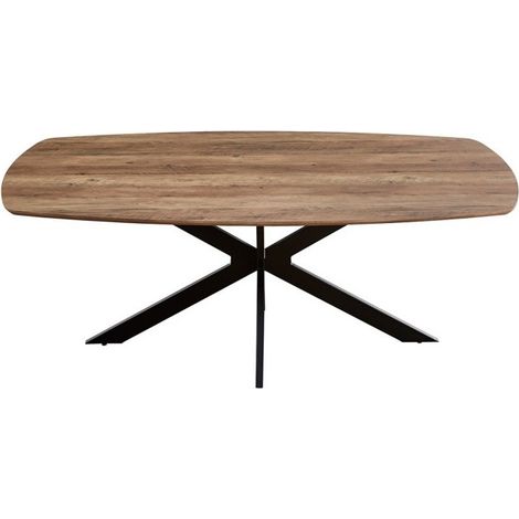 Ovaler Esstisch für 10 Personen aus der Kollektion TUNIS. Designfüße aus Metall.